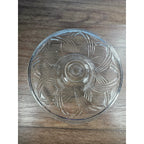 Vintage Pressed Glass Reversible Food Display Stand with Dip Bowl 11"