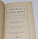 1000 Ways to Make Money by Frank Gilbert – Antique 1902 Hardcover Business Guide