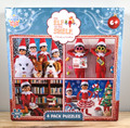 New MasterPieces  Elf On The Shelf 4-Pack 100 Piece Kids Christmas Puzzle