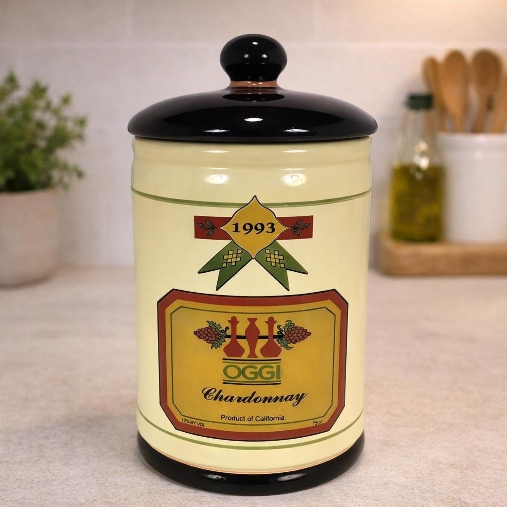 Oggi Chardonnay Canister Lid 7.5x5 Kitchen Storage Jar
