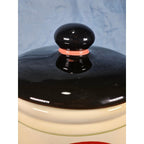 Vintage OGGI Tuscan Wine Label Ceramic Canister With Lid 8 In