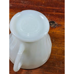 Vintage Milk Glass Sugar Bowl with Lid Gold Trim Fluted Handles