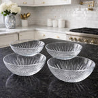Princess House Crystal Bowls Set 4 Highlights Starburst