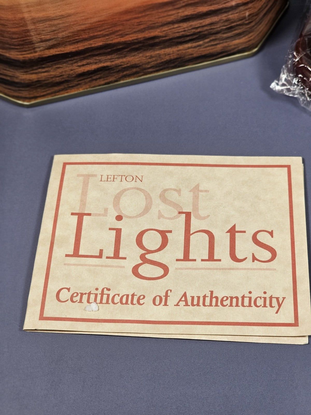 Lefton Lost Lights Bridgeport Harbor Lighthouse Figurine With Tin & COA