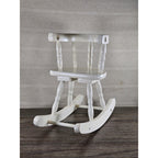 Vintage Wooden Doll Rocking Chair White 16" Cottage Style 80s 90s