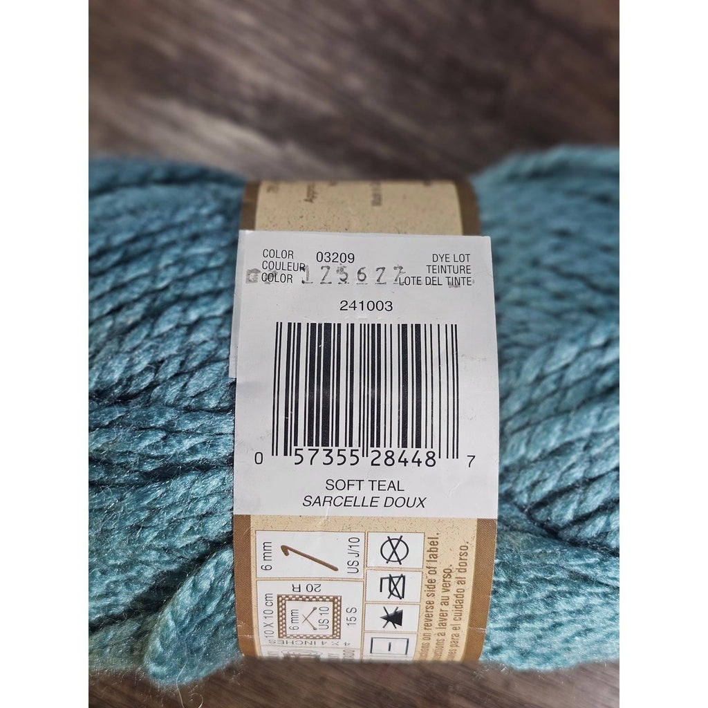 Patons Shetland Chunky Soft Teal Yarn 100g Wool Acrylic Canada