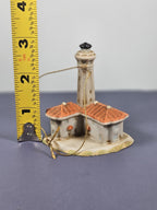 Lefton Alcatraz lighthouse hanging Christmas tree ornament 1998 12121