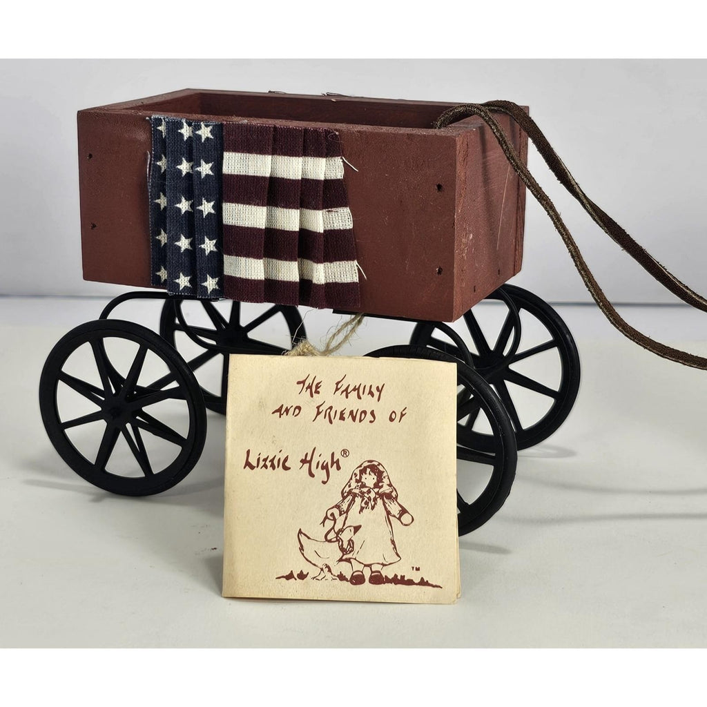 Lizzie High The Little Ones Wagon Dog Set Fourth of July Vintage
