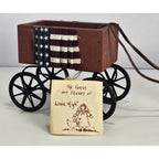 Lizzie High The Little Ones Wagon Dog Set Fourth of July Vintage