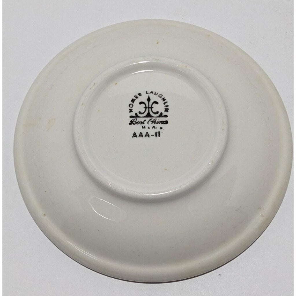 Homer Laughlin US Navy Saucer Plates Set of 2 Vintage USN China