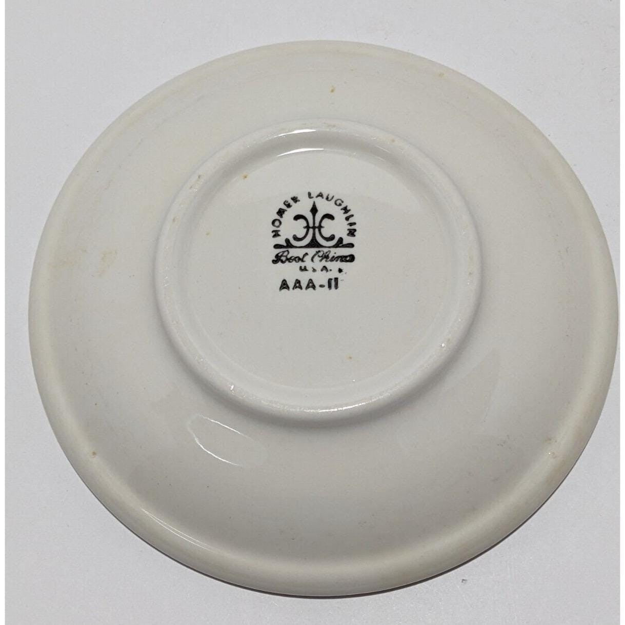 Homer Laughlin US Navy Saucer Plates Set of 2 Vintage USN China