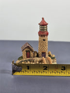 Vintage Ks Collection Lighthouse Figurine Stone House & Bridge