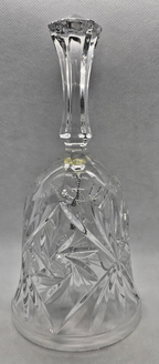 Vintage Crystal clear glass bell - Sun design
