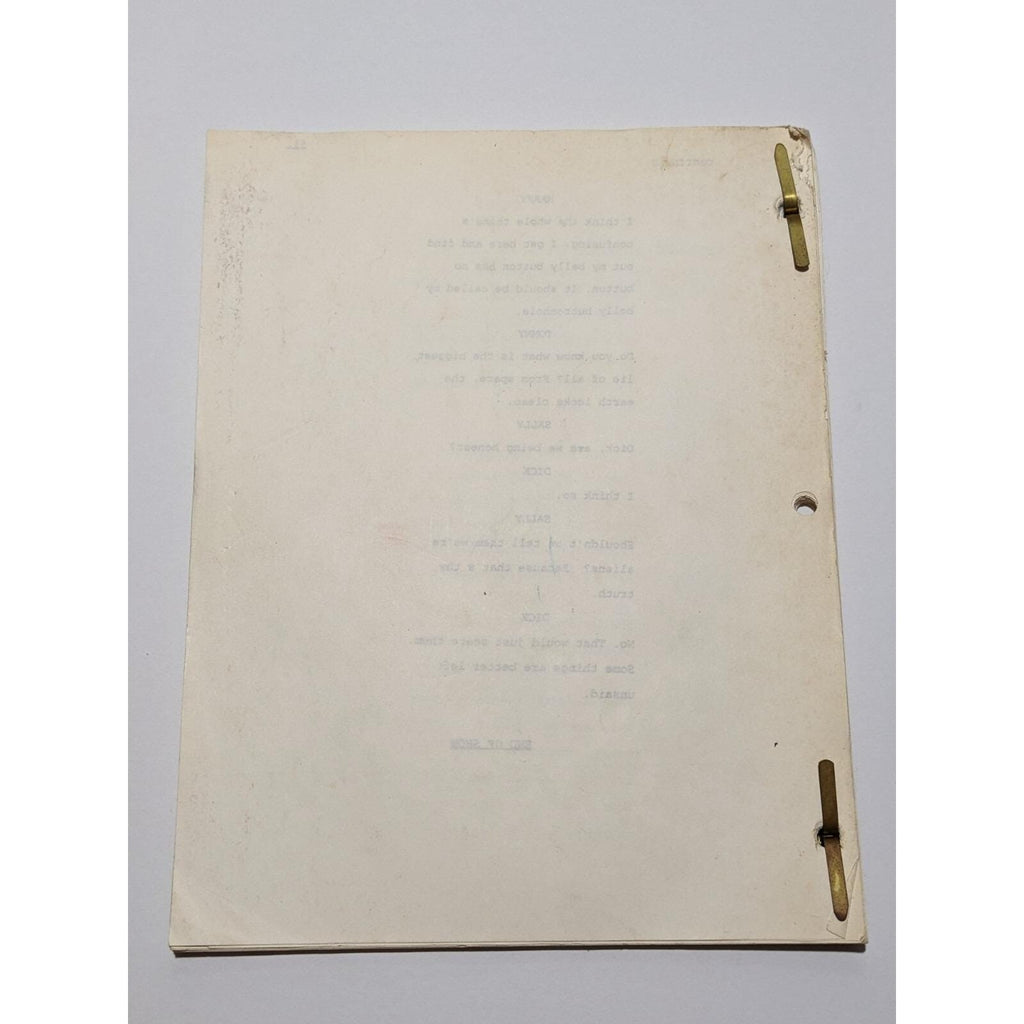 Vintage 3rd Rock from the Sun Script First Draft 1995 TV Memorabilia