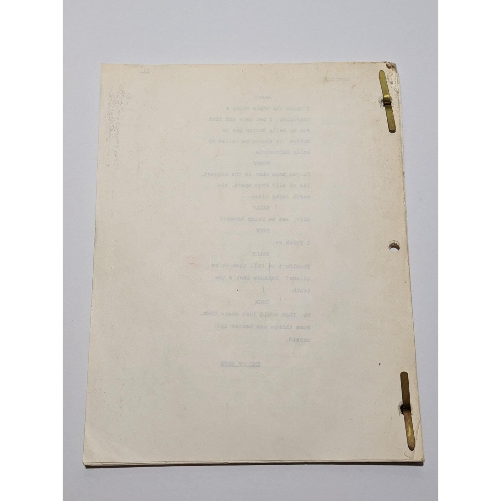 Vintage 3rd Rock from the Sun Script First Draft 1995 TV Memorabilia