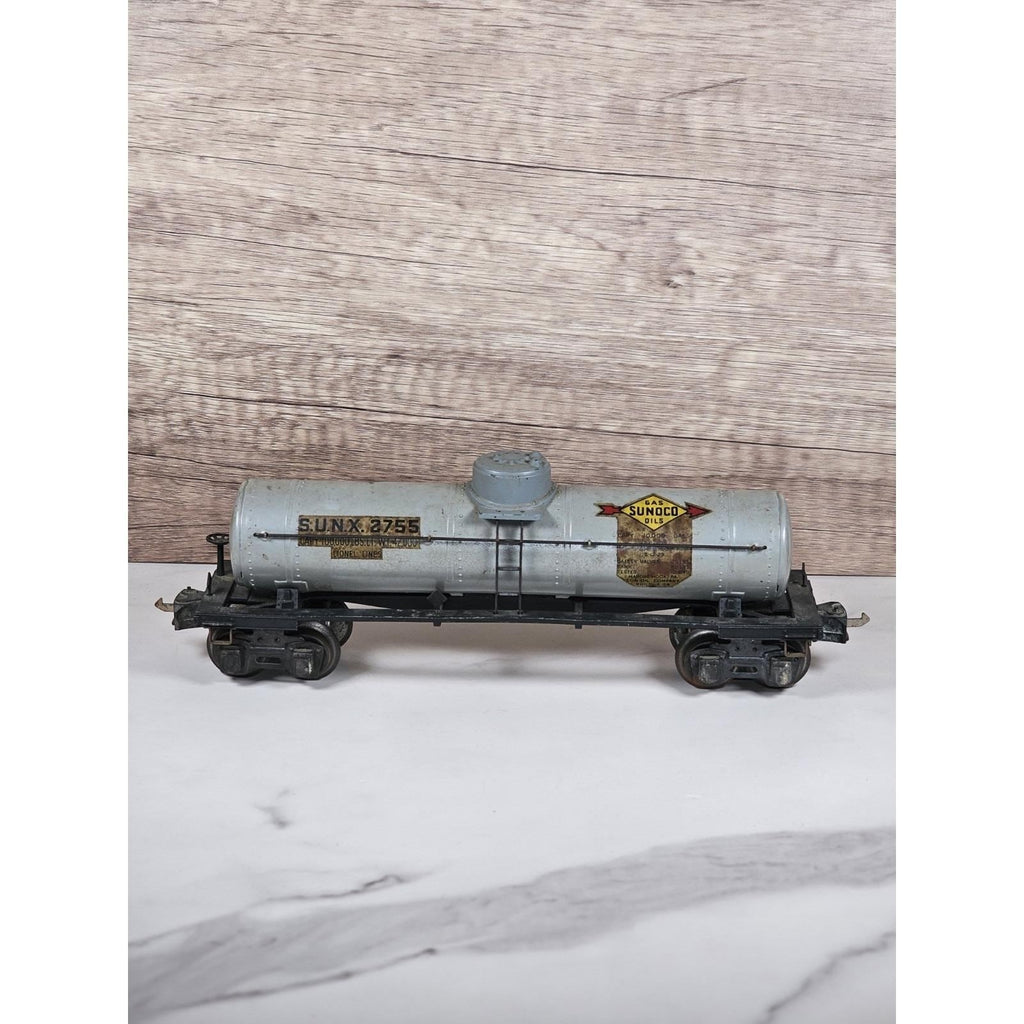 Vintage Lionel 2755 Sunoco Tank Car O Gauge Prewar Train With Box