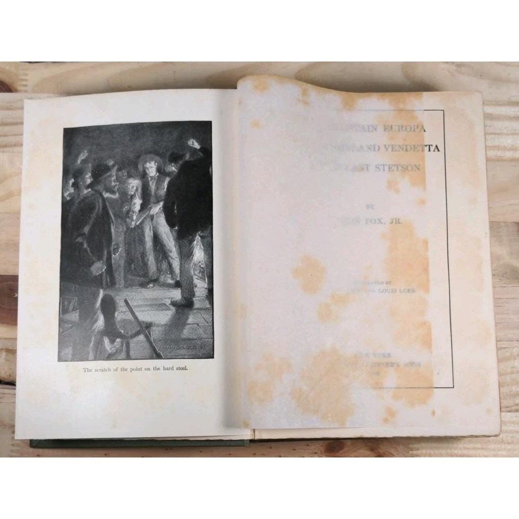 Antique 1909 John Fox Jr. Hardcover Book Scribners Gold Emblem