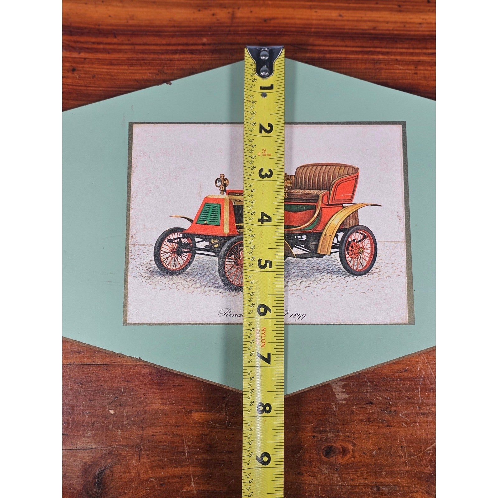 Vintage Renault 1899 Automobile Print Wall Plaque 11.5 x 8 Decor