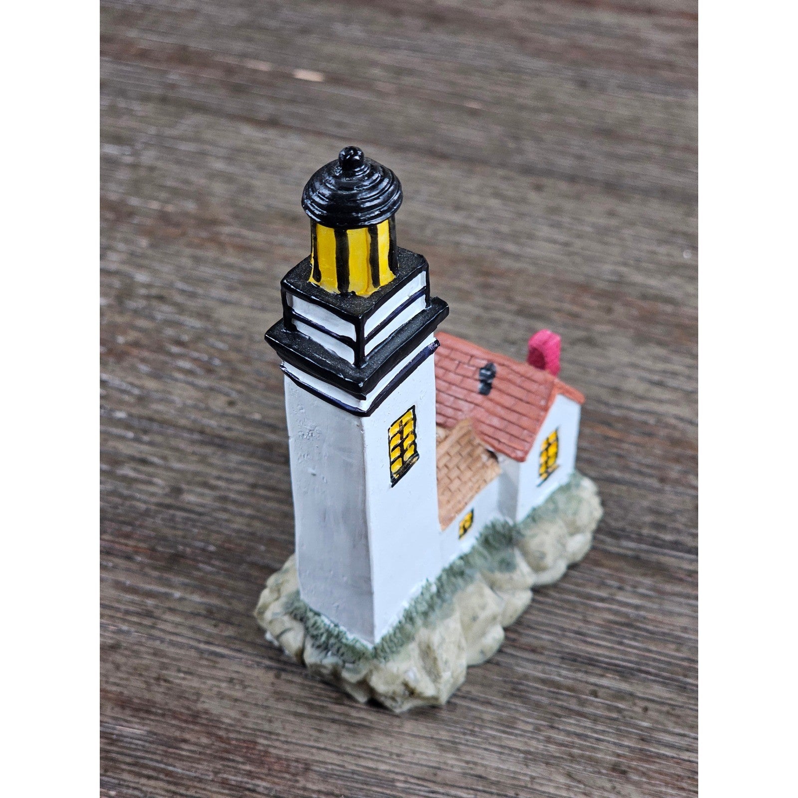 Mini Lighthouse Figurine Coastal Decor Resin Lighthouse Nautical Shelf Art