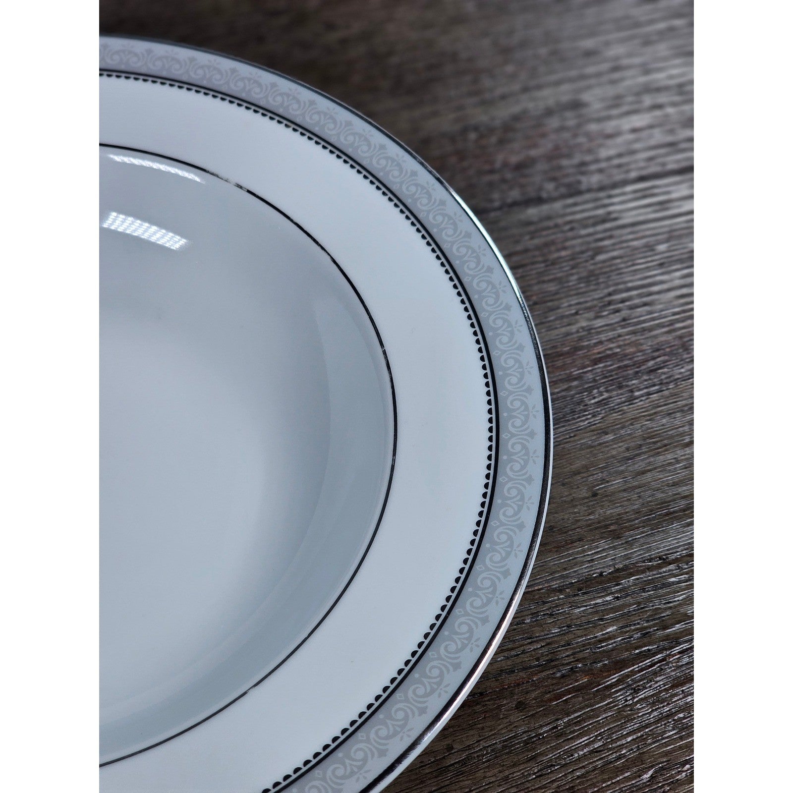 Mikasa Platinum Crown Fine China Rim Soup Bowl L3428 Vintage