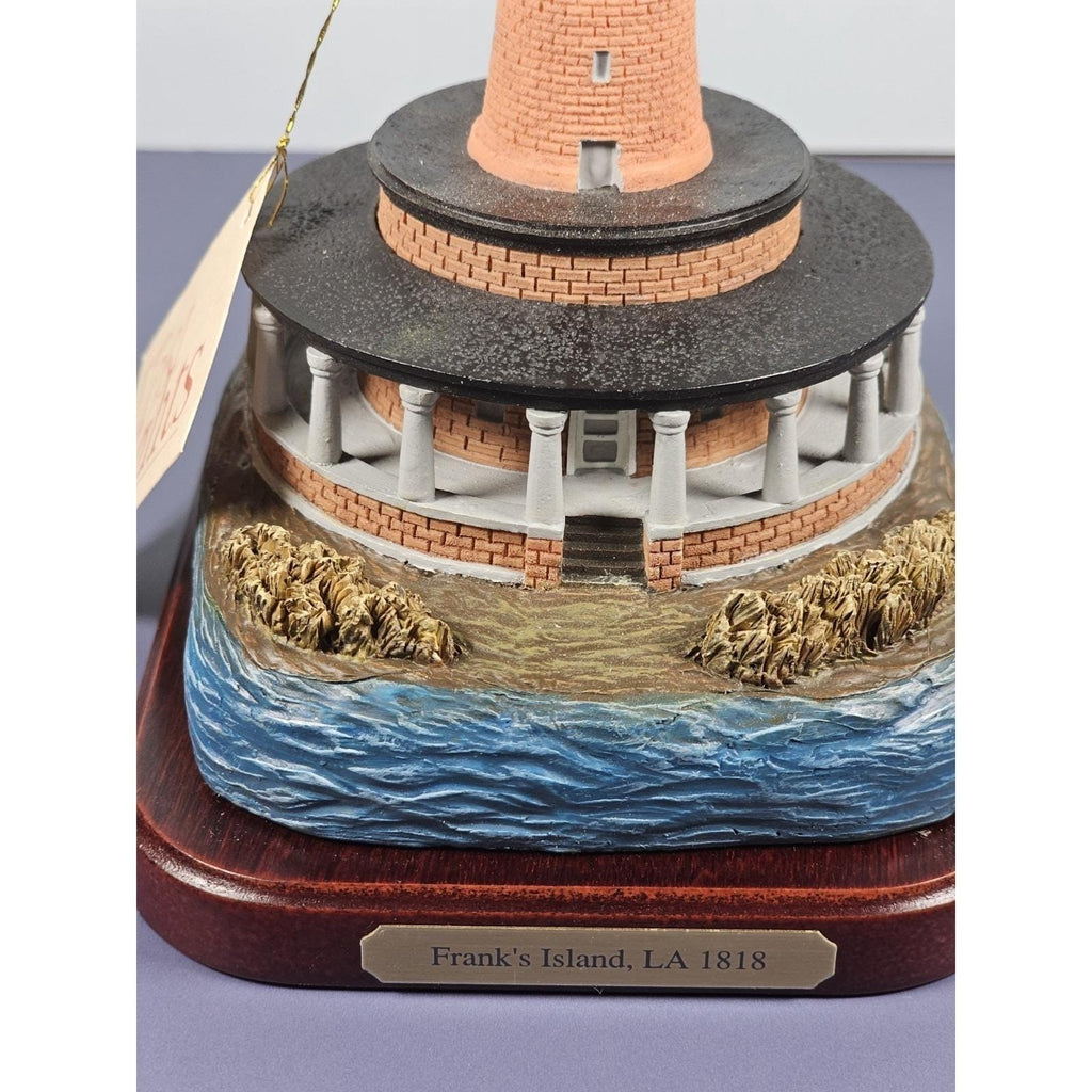 Lefton Franks Island Lighthouse Lost Lights w/ Tin COA