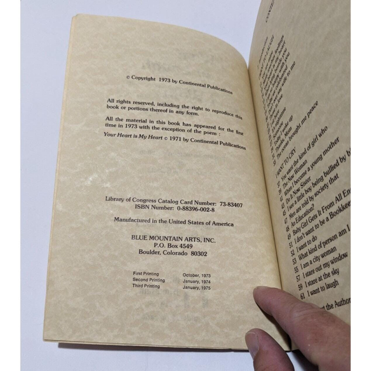 I Want to Laugh I Want to Cry Poems Susan Polis Schutz 1975 Book