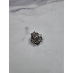 Vintage Hinged Locket Pendant with Inner Sphere & Dark Stone Accents