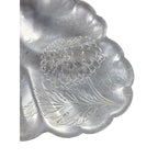 Vintage Forman Etched Aluminum Tray Oval Floral Sectioned Serving Tray 9.5"