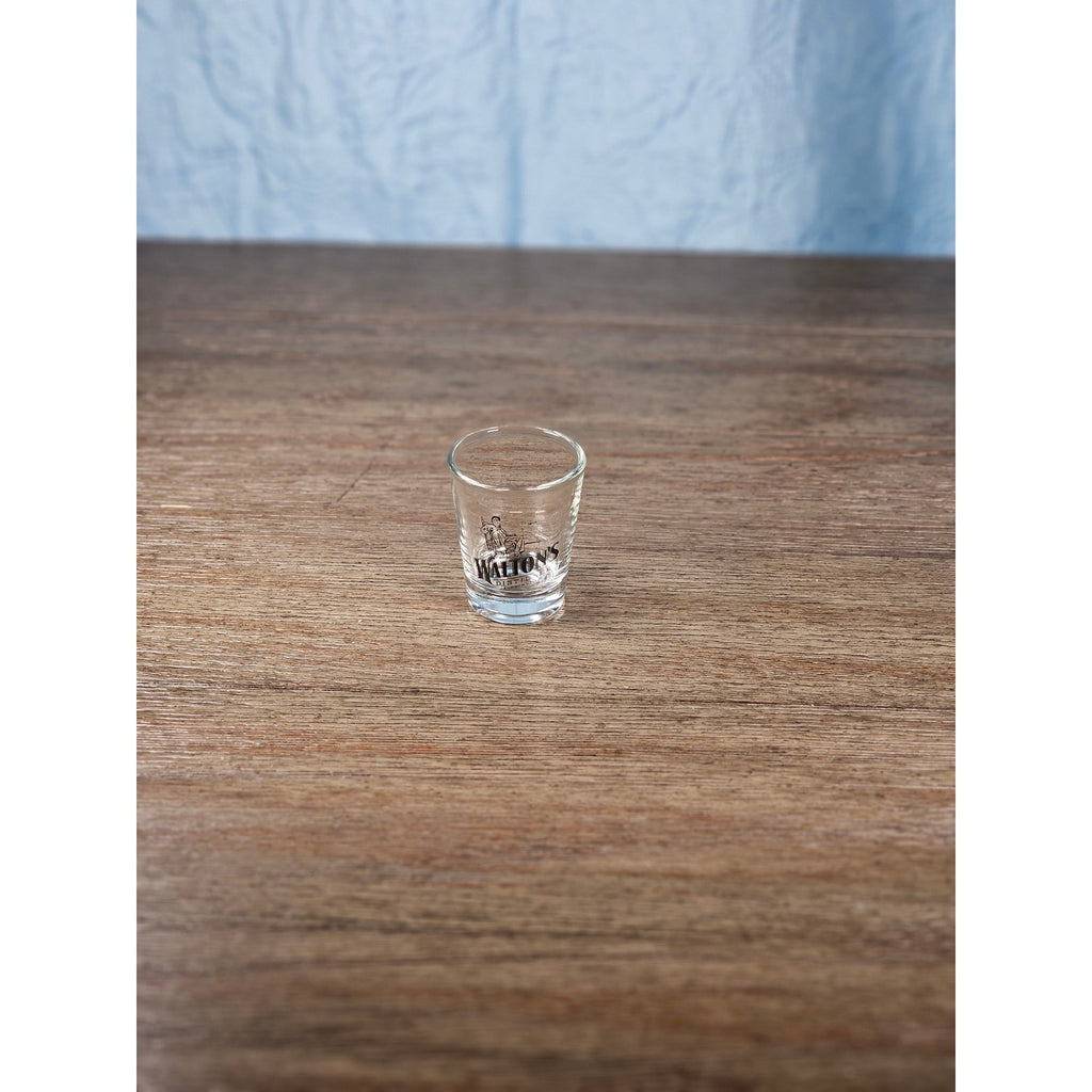 Walton's Distillery Shot Glass Souvenir Clear Glass Barware 2.5"
