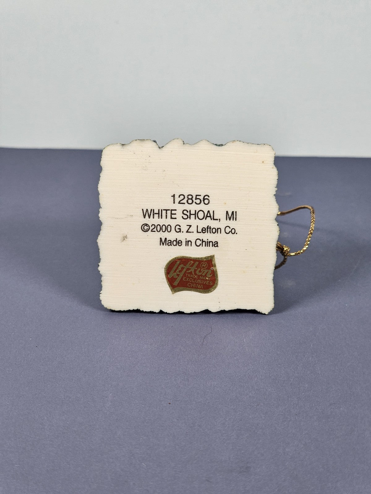 2000 Lefton White Shoal, MI Lighthouse Christmas Ornament 12856