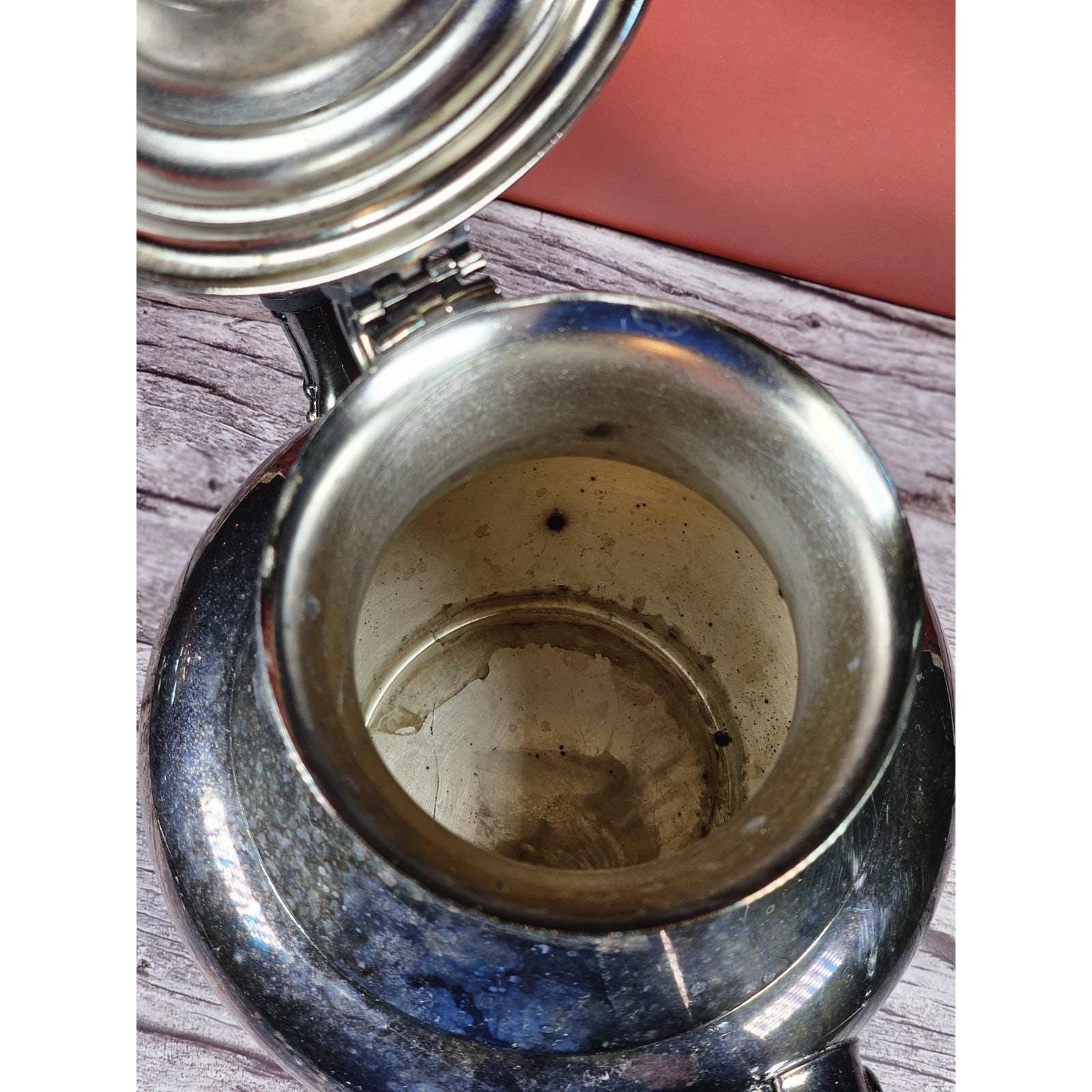 Vintage Oneida Silver Plated Teapot with Hinged Lid | 9" Classic Tea Server