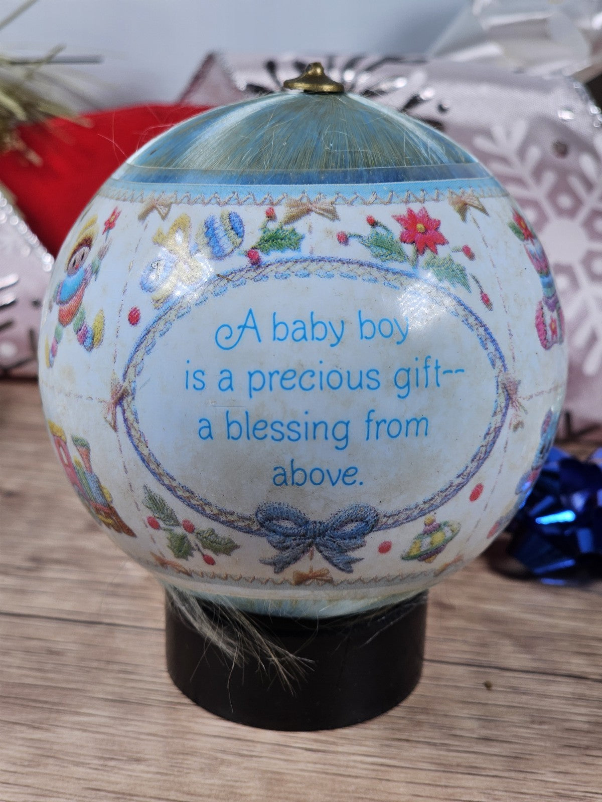 1982 Hallmark Satin String Ornaments Set of 3 Vintage Christmas Balls 3.5"