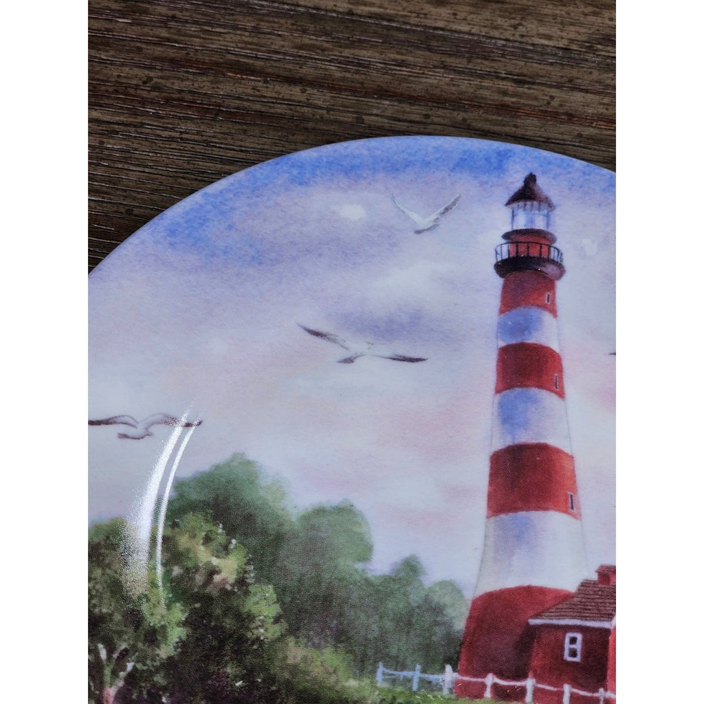 Virginia Assateague Lighthouse Decorative Plate 8 Inch Coastal Decor