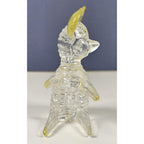 Vintage Lucite Mouse Figurines Clear Yellow Hong Kong