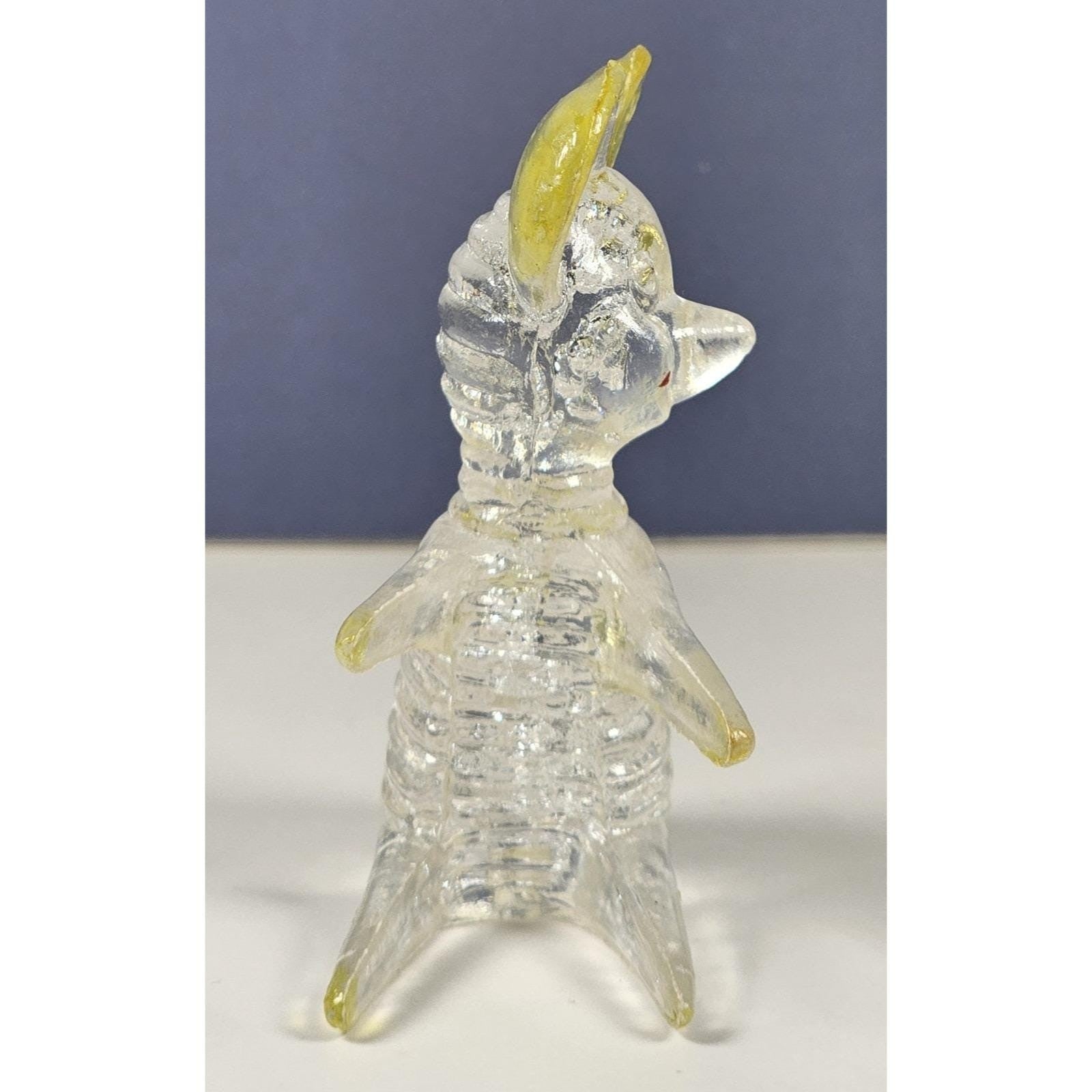 Vintage Lucite Mouse Figurines Clear Yellow Hong Kong
