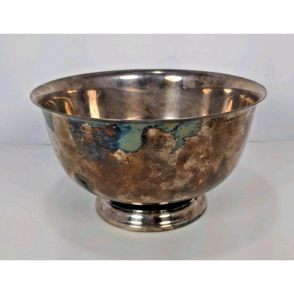 Vintage Webster Wilcox Silver Plated Oval Bowl Trinket Dish