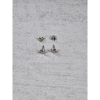 Vintage Silver Tone Bird Stud Earrings Small Swallow Post Pair