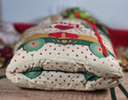 Vintage Handmade Christmas Swans Noel Pillow