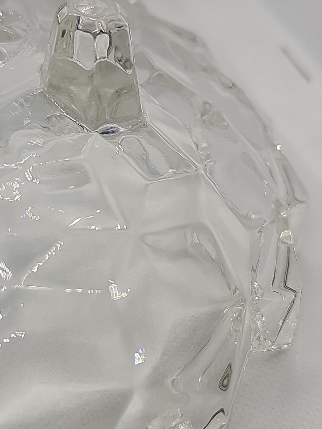 Fostoria American Cubist 3-Footed Clear Pressed Glass Bowl