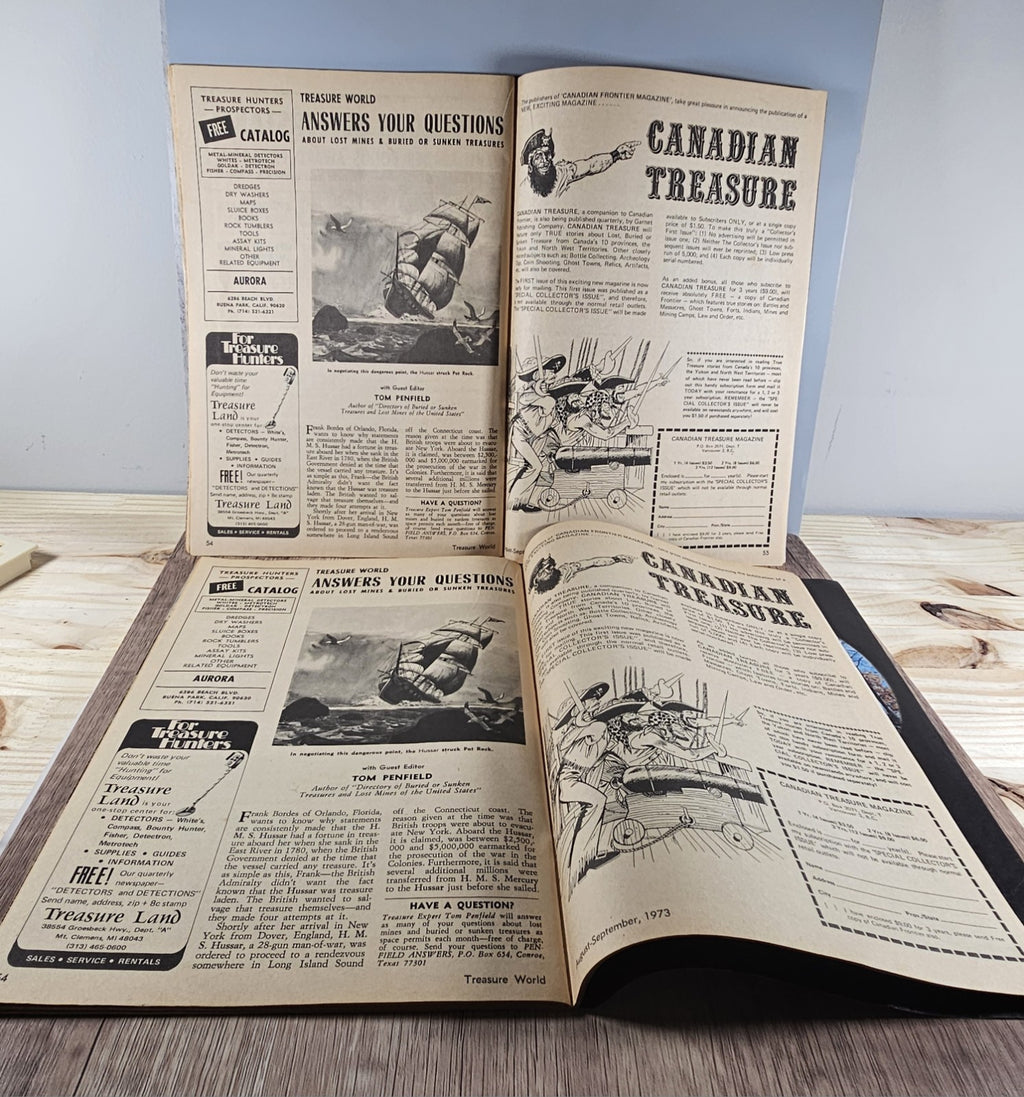 2 × Long John Latham’s Treasure World Magazine – Sept 1973