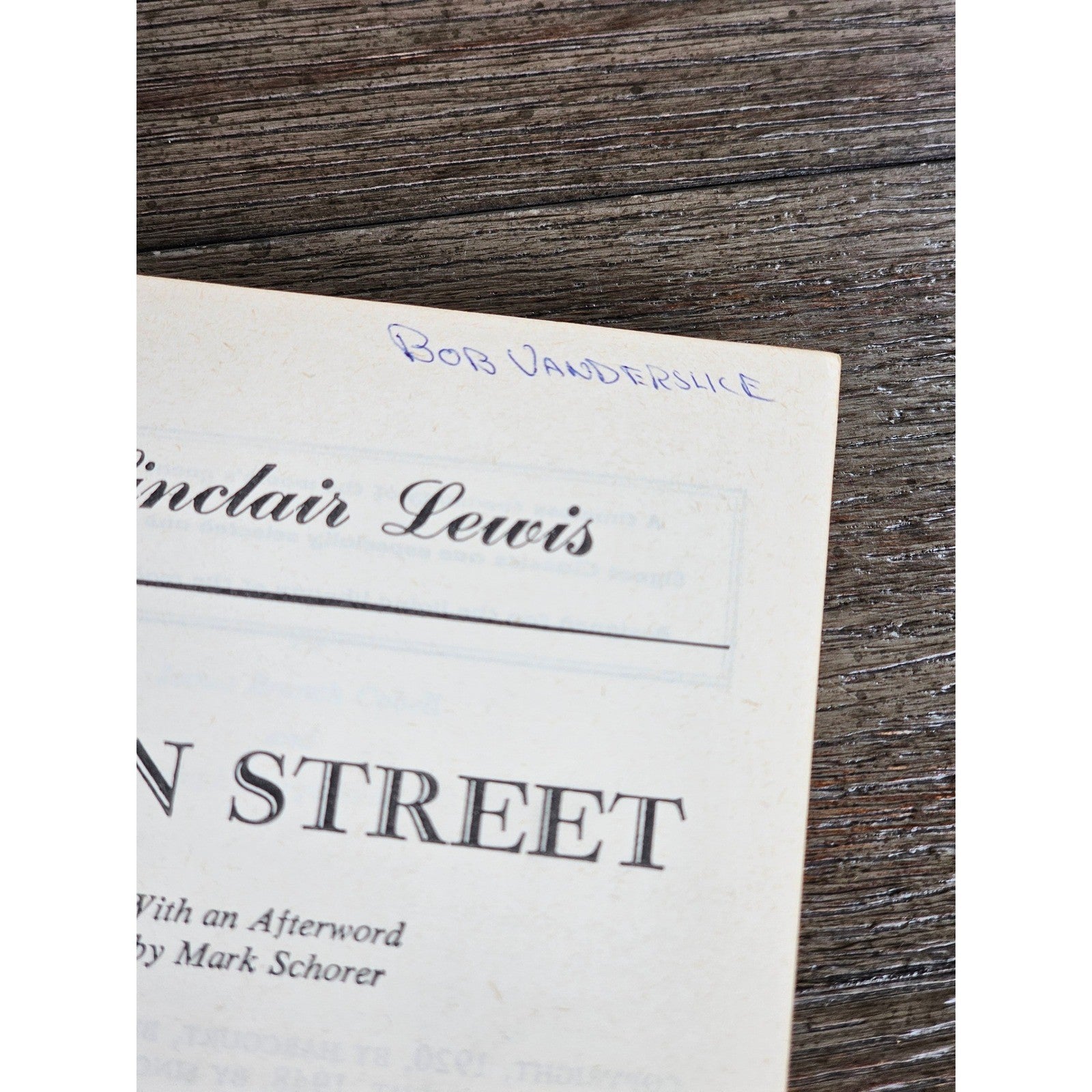 Main Street by Sinclair Lewis Vintage 1961 Signet Classic Paperback