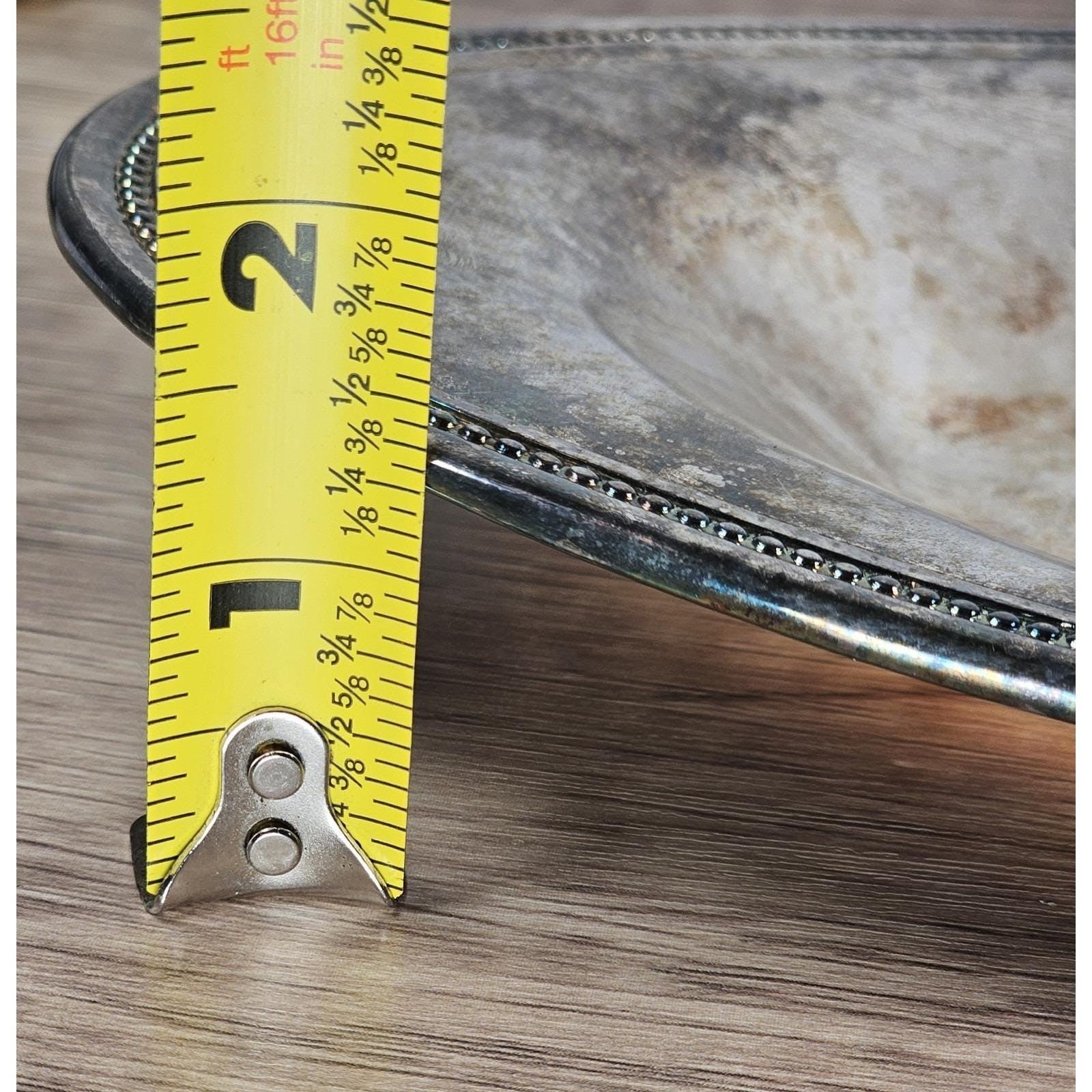 Vintage Oneida Queen Bess Silverplate Oval Tray 13.5 x 6 Serving Platter