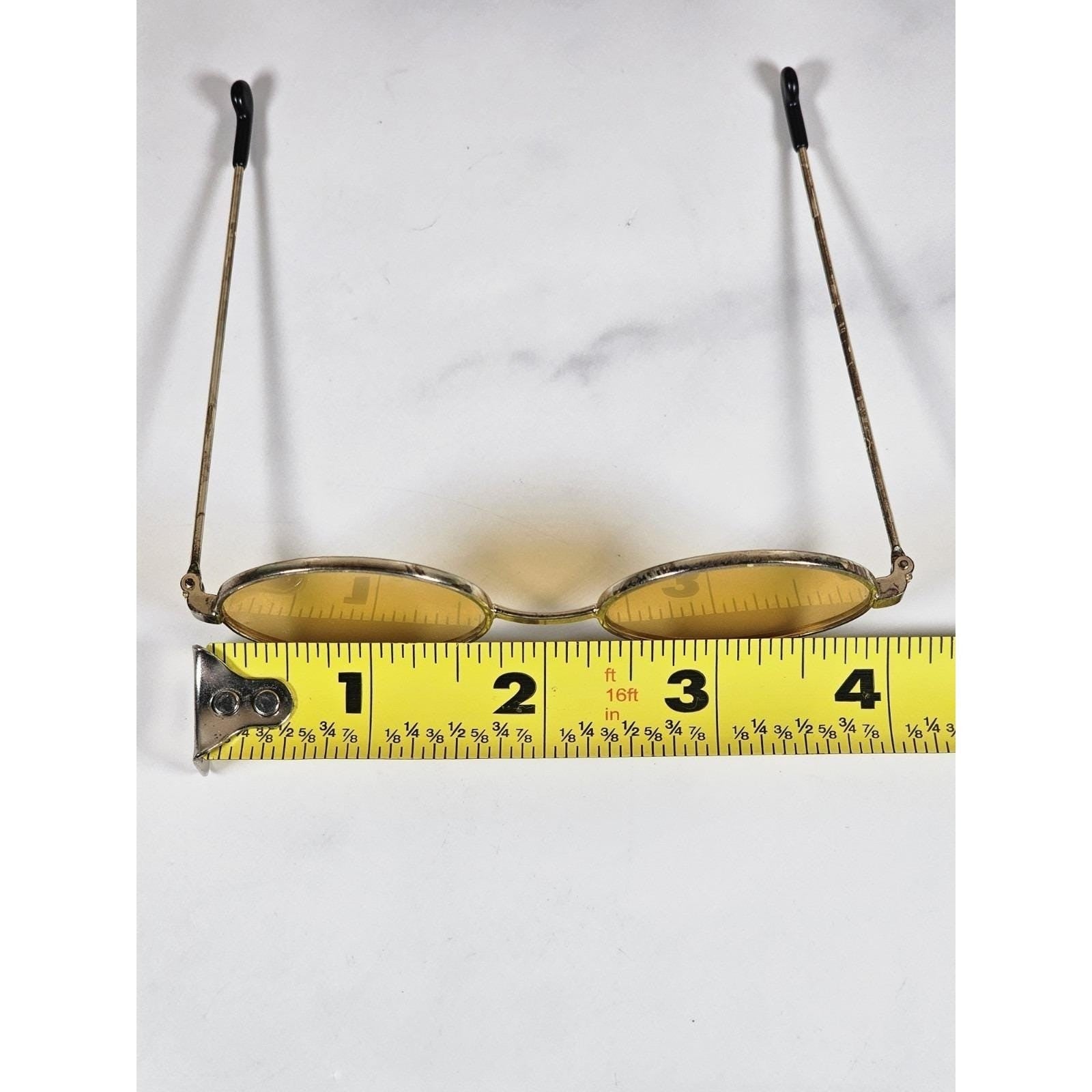 Vintage Teddy Bear Glasses Miniature Gold Wire Rim Eyeglasses Plush Display