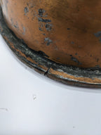 Vintage Copper Plated Pot With Cast Brass Handles