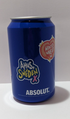 Absolut Vodka Blue Double Walled Aluminum Insulated Tumbler Made In Sweden 12 Oz