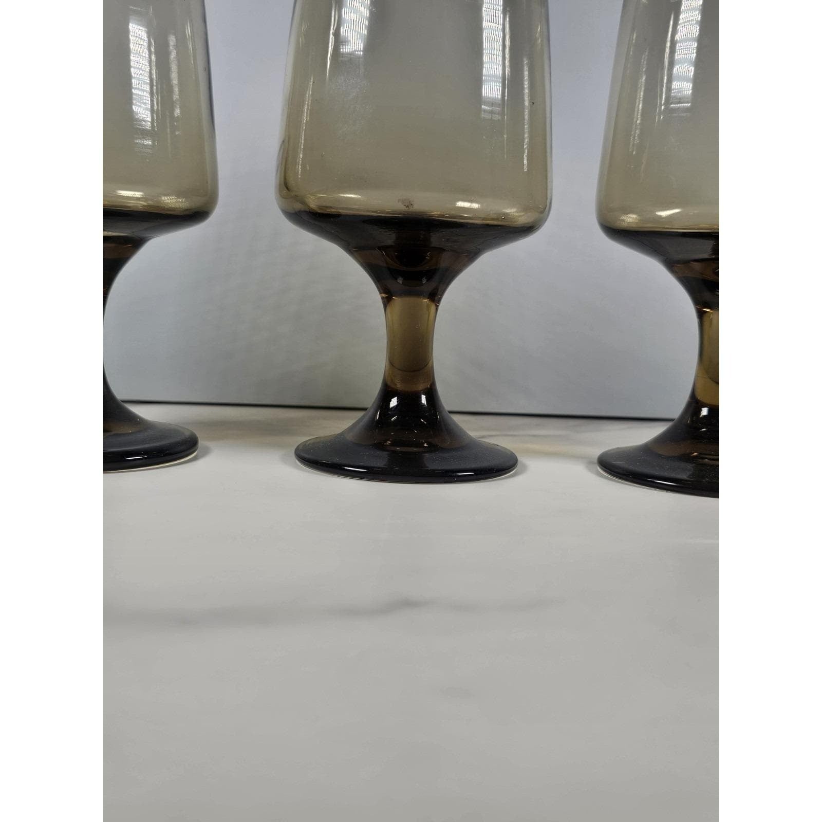 Libbey Tawny Accent Wine Glasses Set of 3 Smokey Amber