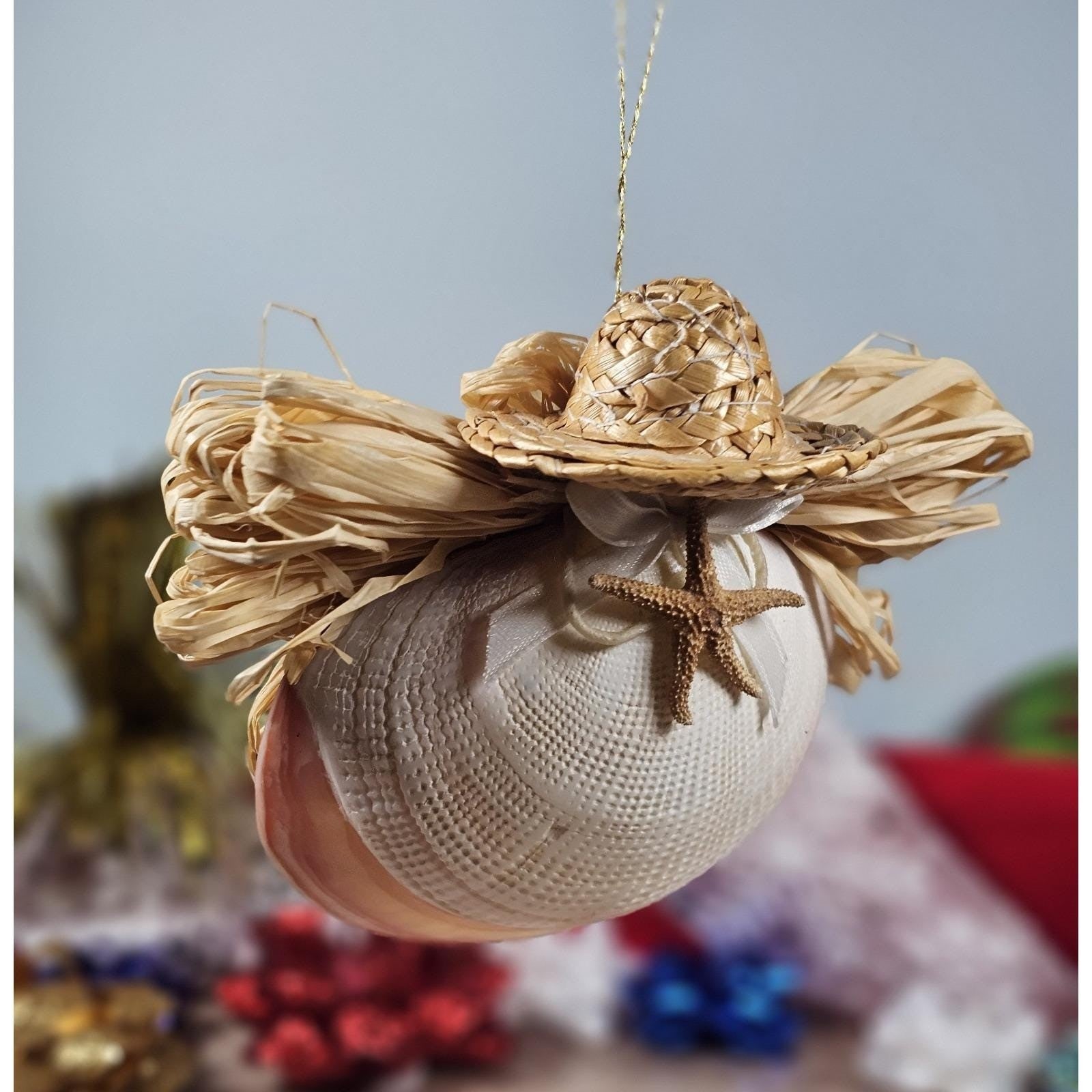 Sea Shell Angel Ornament Coastal Beach Decor Starfish Accent