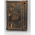Antique Pye Co Cast Iron Rim Lock England Vintage Door Hardware