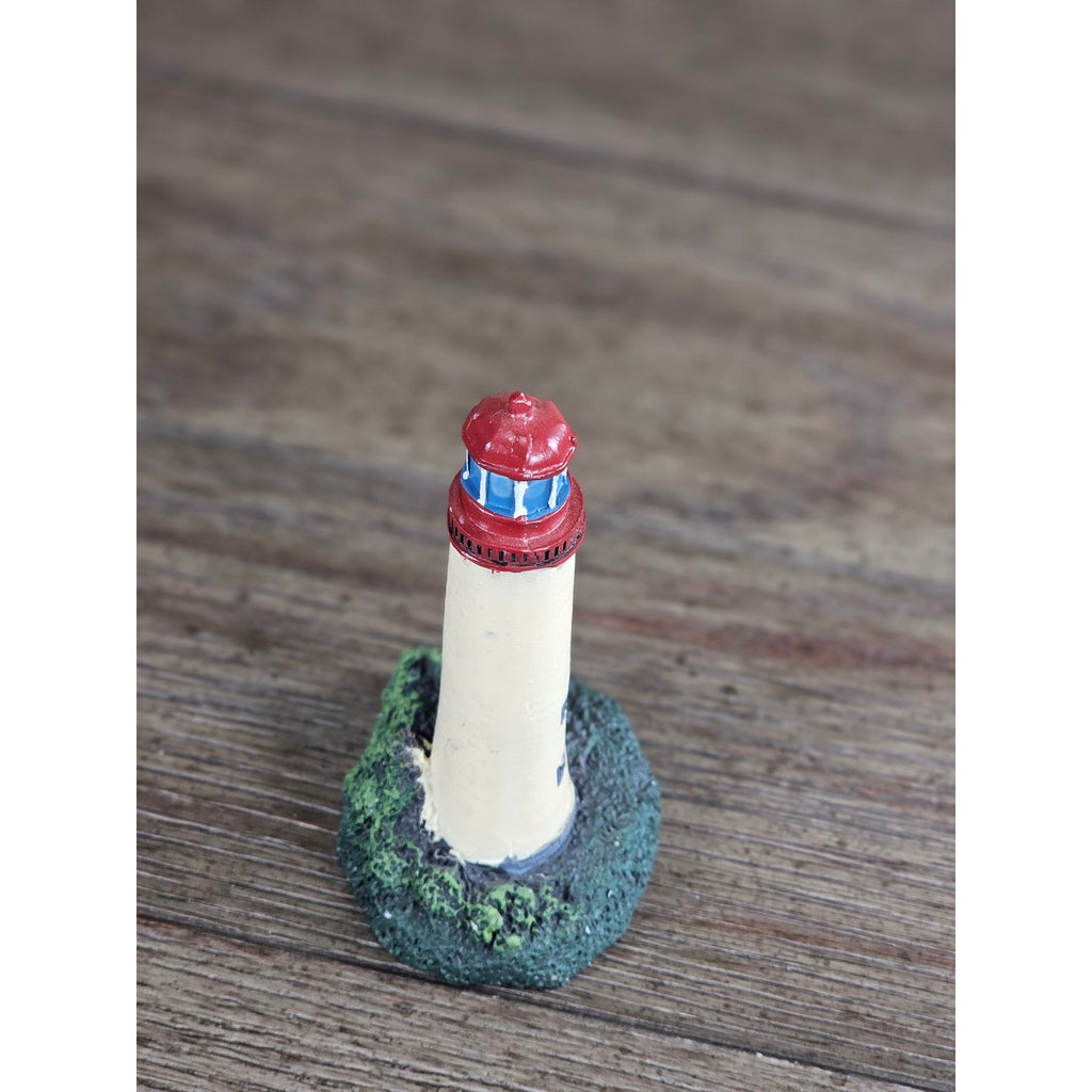 Mini Resin Lighthouse Figurine Coastal Nautical Decor Small Lighthouse