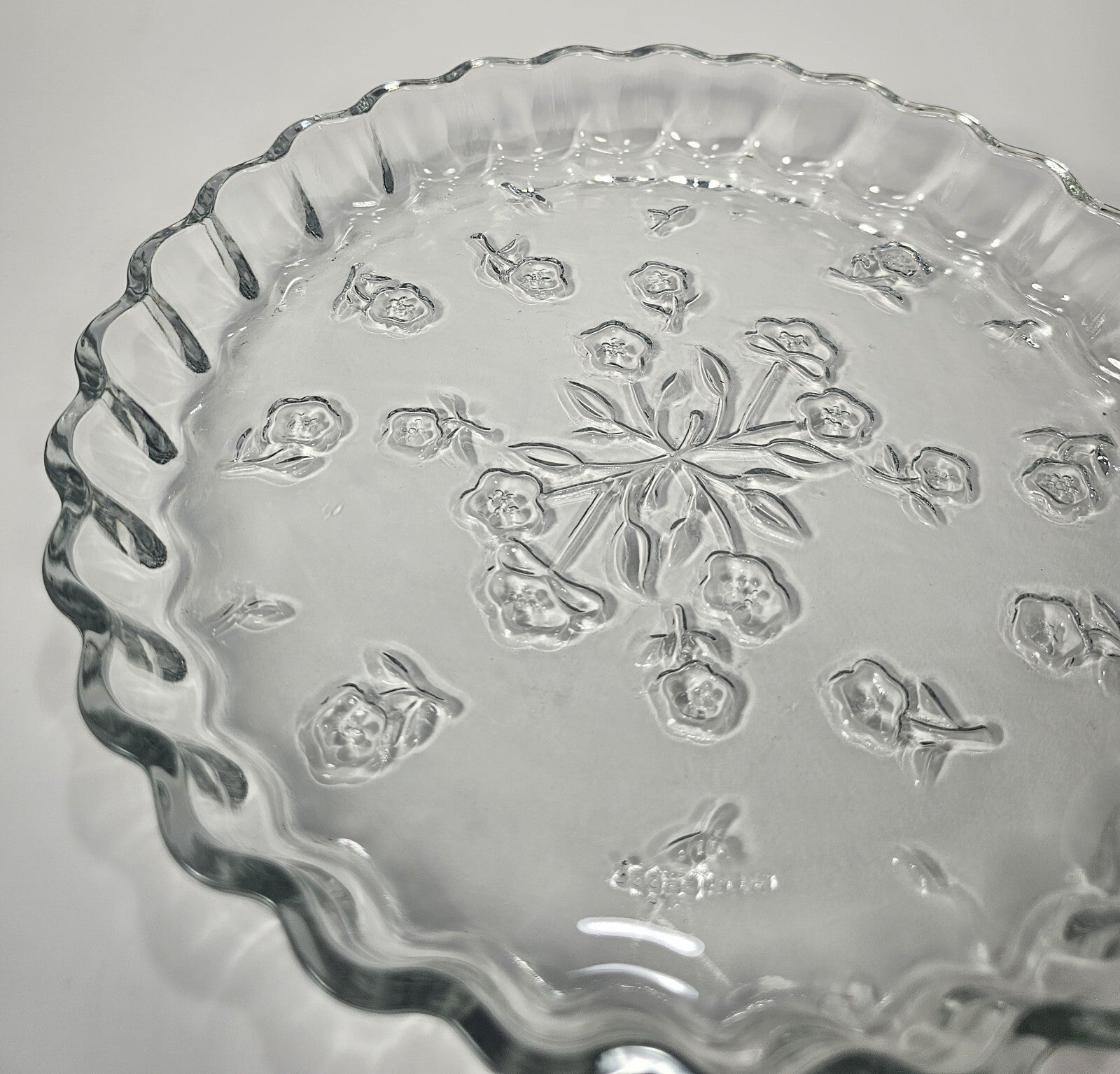 Anchor Hocking Clear 10" Quiche Tart Dish | Vintage Oven Proof Glass Bakeware